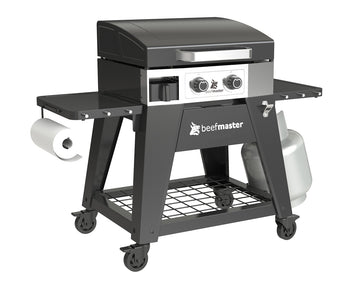 BEEFMASTER 2 BURNER PLATE BBQ C/W HOOD G2BEEFG